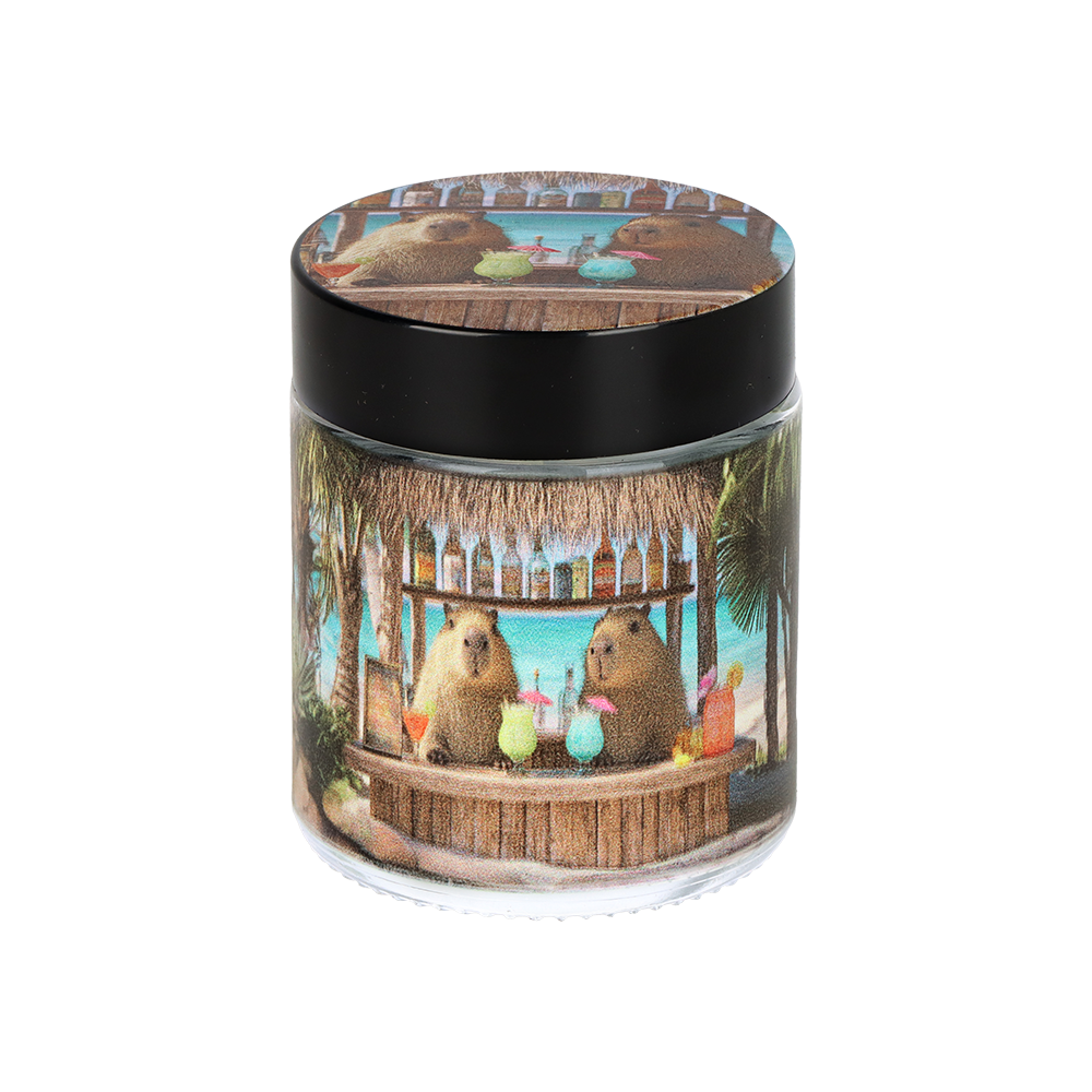 Pulsar Design Series Smoker's Kit | Capybara Cabana | Glass Storage Jar