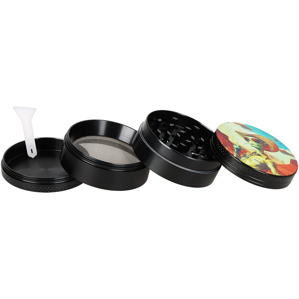 Pulsar Design Series Smoker's Kit | Cowboy Alien | 4 Piece Grinder