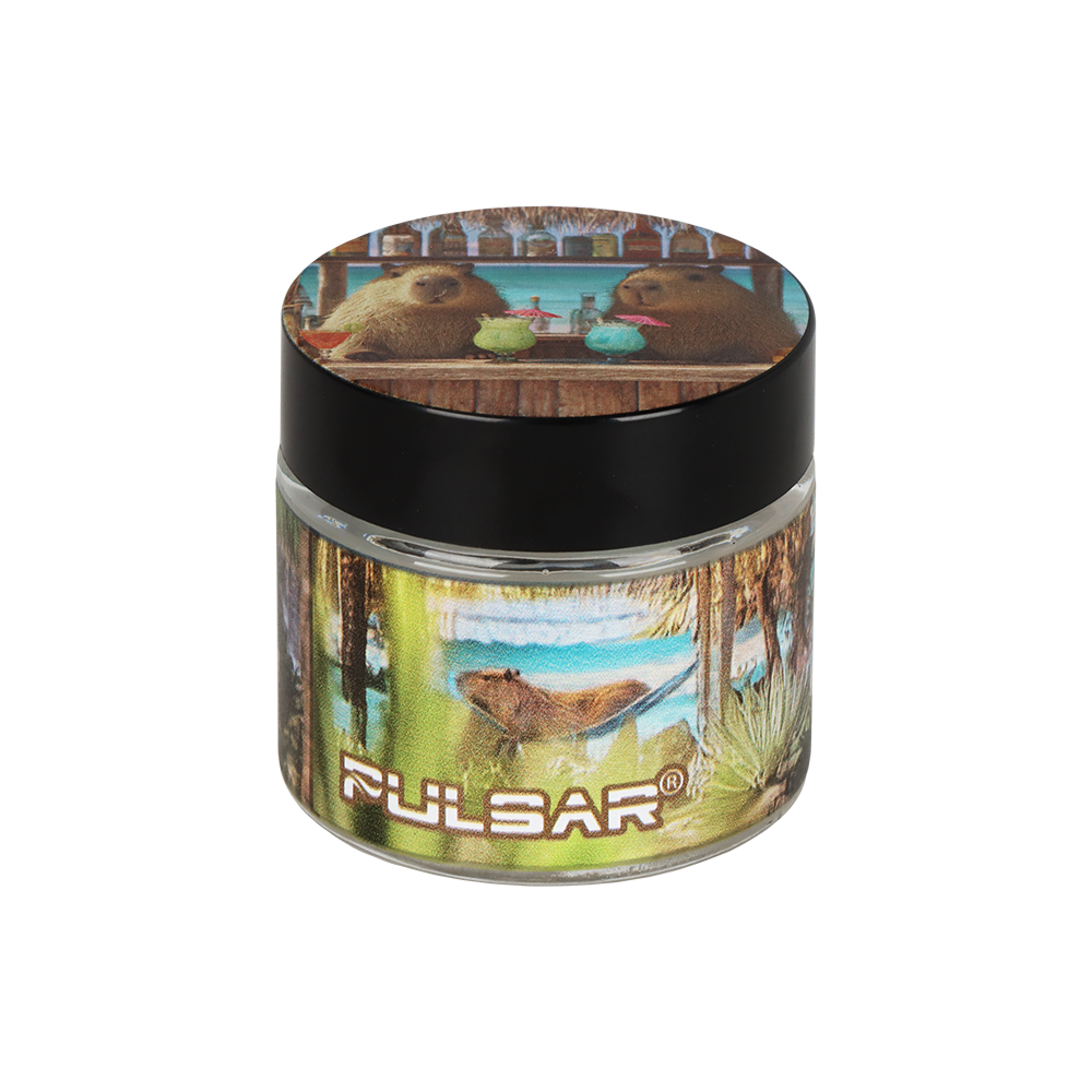 Pulsar Design Series Smoker's Travel Kit 2.0 | Capybara Cabana | Storage Jar