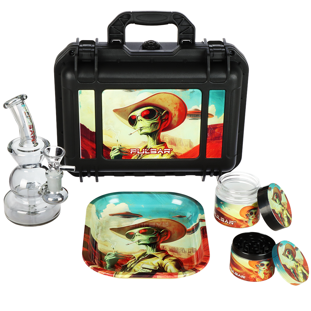 Pulsar Design Series Smoker's Travel Kit 2.0 | Cowboy Alien | Full Set