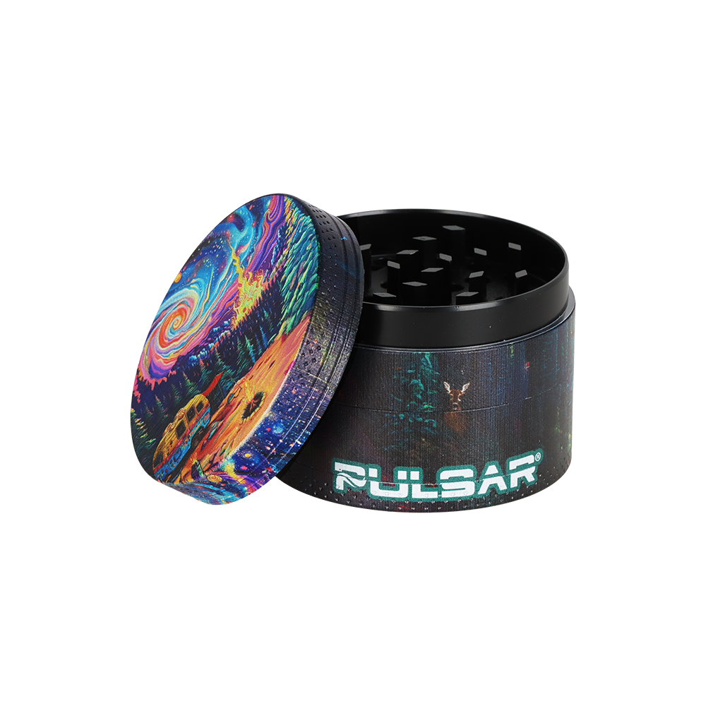 Pulsar Design Series Smoker's Travel Kit 2.0 | Starry Camp | 4 Piece Grinder
