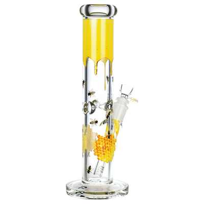 Pulsar Design Series Straight Tube Bong | Sweet Nectar | Back View
