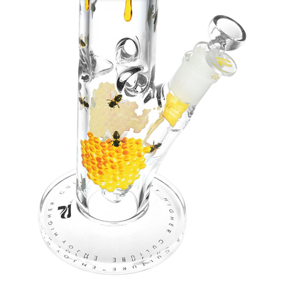 Pulsar Design Series Straight Tube Bong | Sweet Nectar | Base View
