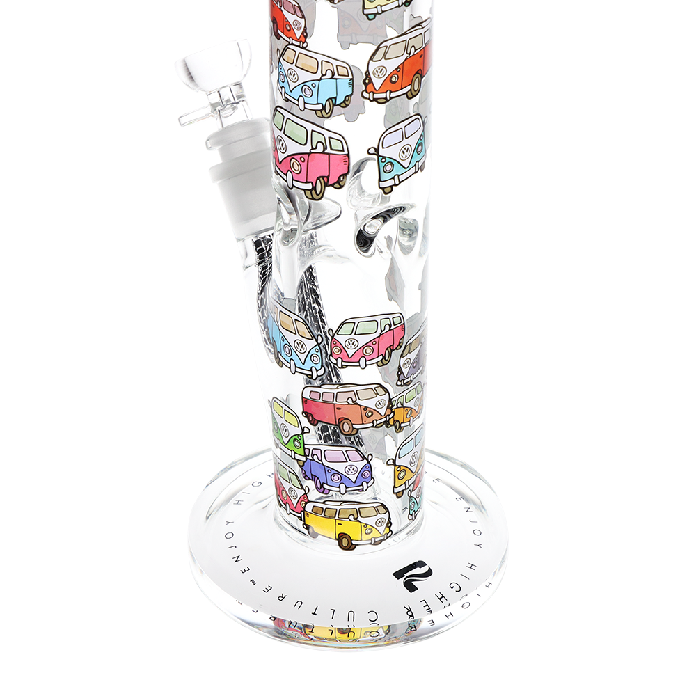 Pulsar Design Series Straight Tube Bong | V-Dubz | Base Close Up View