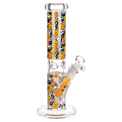 Pulsar Design Series Straight Tube Bong | Yin Yang Y'all | Front View