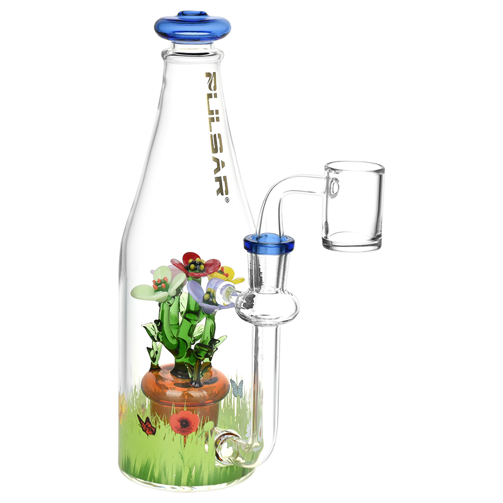 Pulsar Flower Garden Bottle Dab Rig | Front View