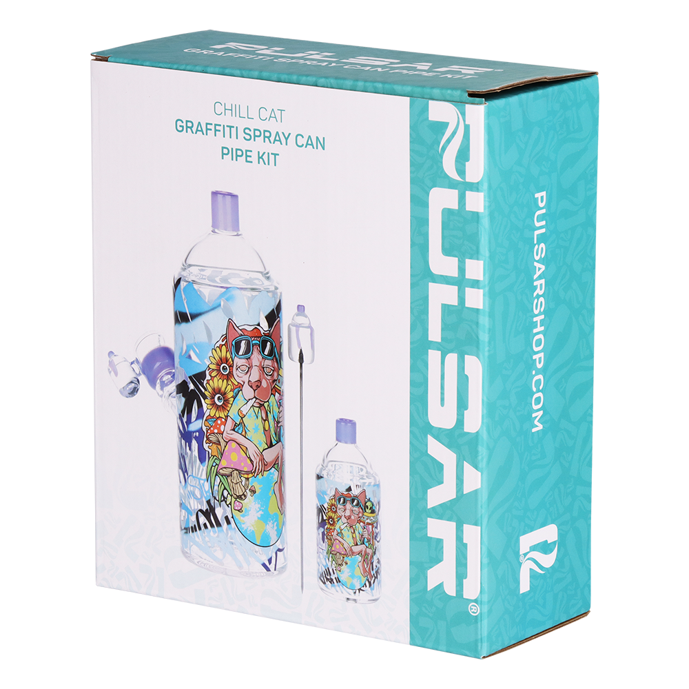 Pulsar Graffiti Series Spray Paint Herb Pipe Duo | Chill Cat
