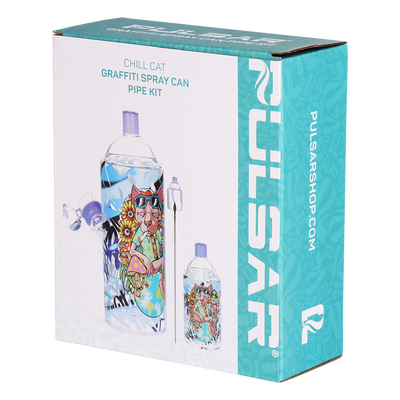 Pulsar Graffiti Series Spray Paint Herb Pipe Duo | Chill Cat