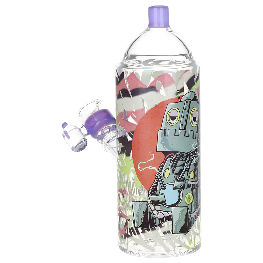 Pulsar Graffiti Series Spray Paint Herb Pipe Duo | DopeBot Design | Bong