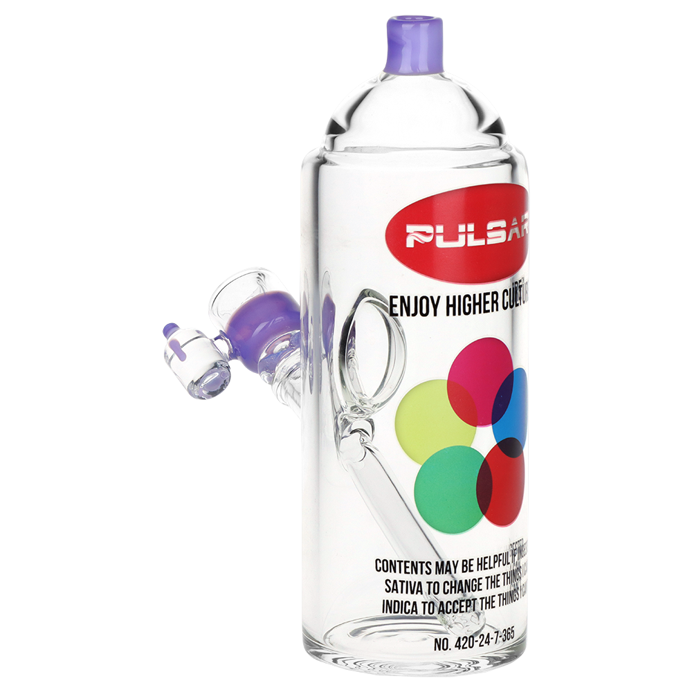 Pulsar Graffiti Series Spray Paint Herb Pipe Duo | Rattle Can Design | Bong