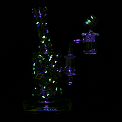 Pulsar Greatest Hits Series Wax Pipe Duo | Cubez | Dab Rig Glow In The Dark Accents