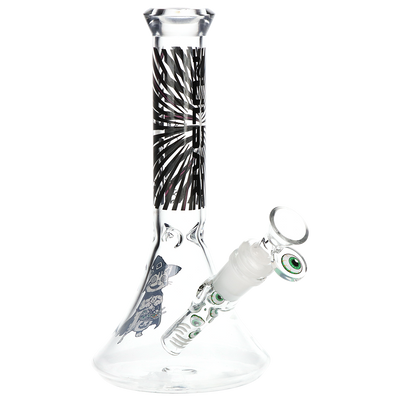 Pulsar Hypnotic Cat Flared Beaker Bong | Front View