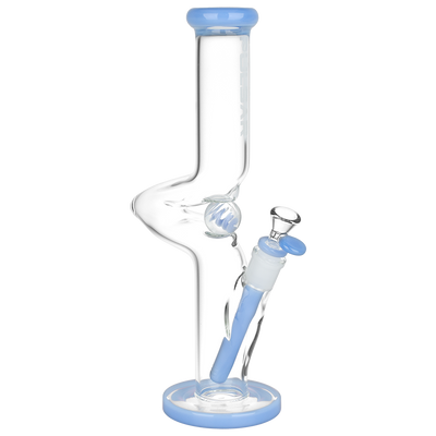 Pulsar Kinked Marble Tube Bong | Blue
