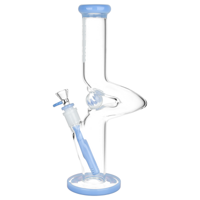 Pulsar Kinked Marble Tube Bong | Side View