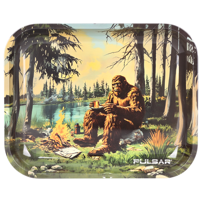 Pulsar Large Metal Rolling Tray | Bigfoot Camp | Front View