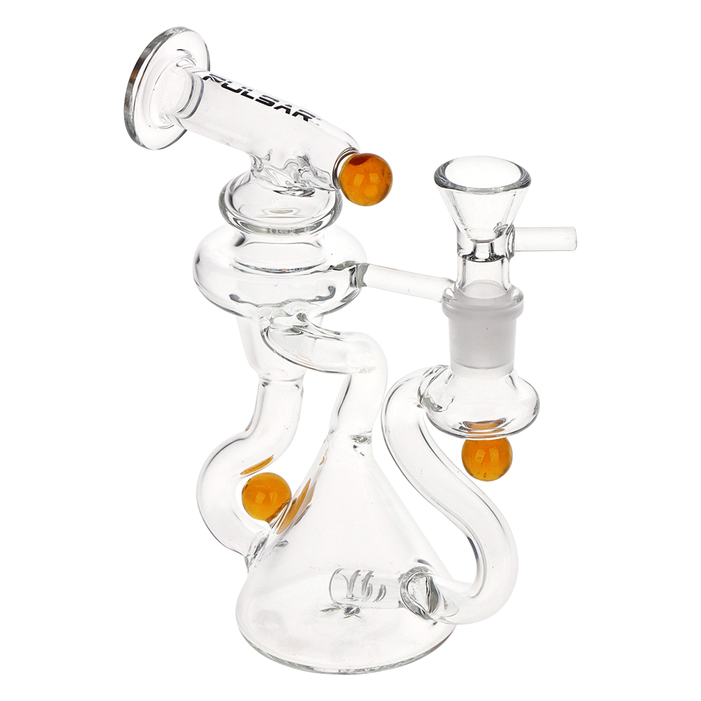 Pulsar Marble Scope Recycler Bong | Front View