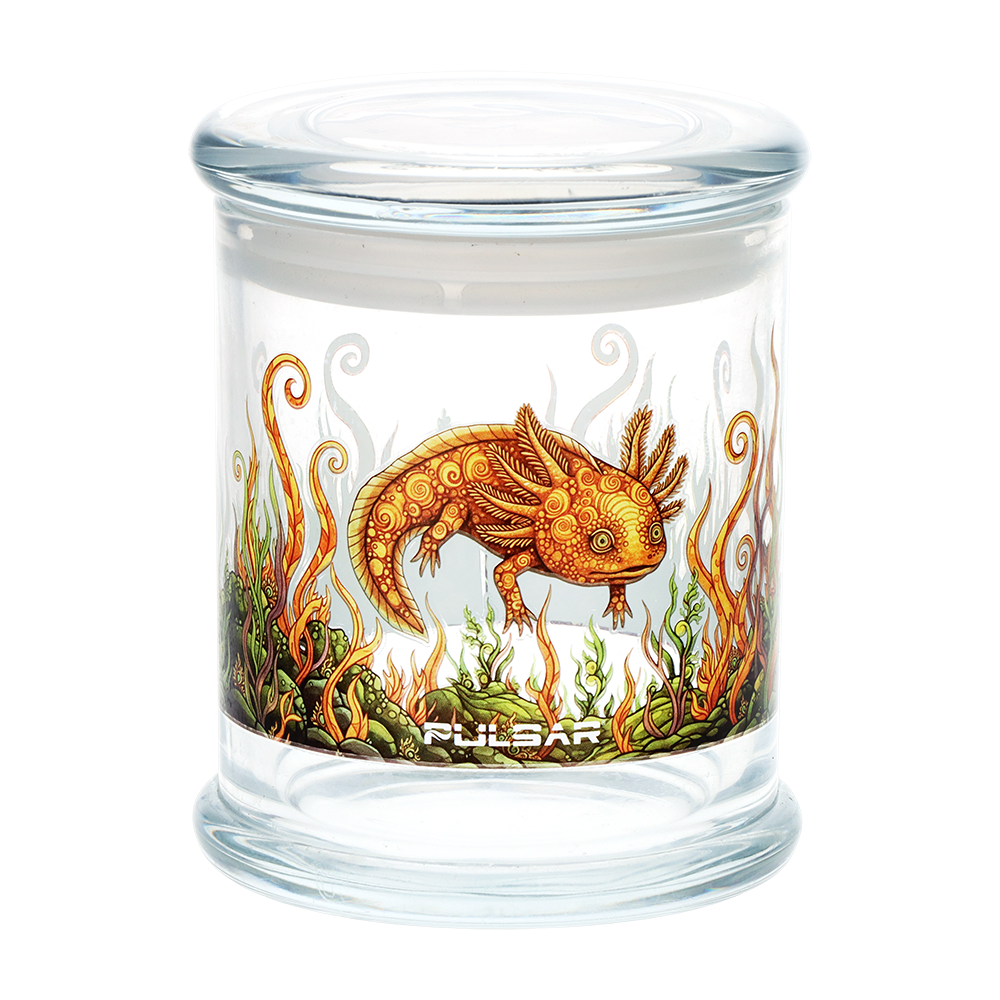 Pulsar Pop Top Glass Jar | Hellbender | Front View