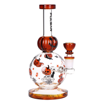 Pulsar Pumpkin Party Bubble Bong | Front View