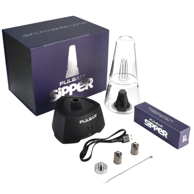 Pulsar Sipper Concentrate & 510 Cartridge Vaporizer | Bubbler Cup Edition | Contents