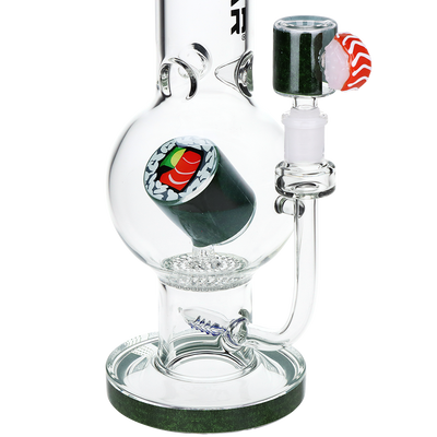 Pulsar Sushi Time Bubble Bong | Inline & Honeycomb Percolators Close View