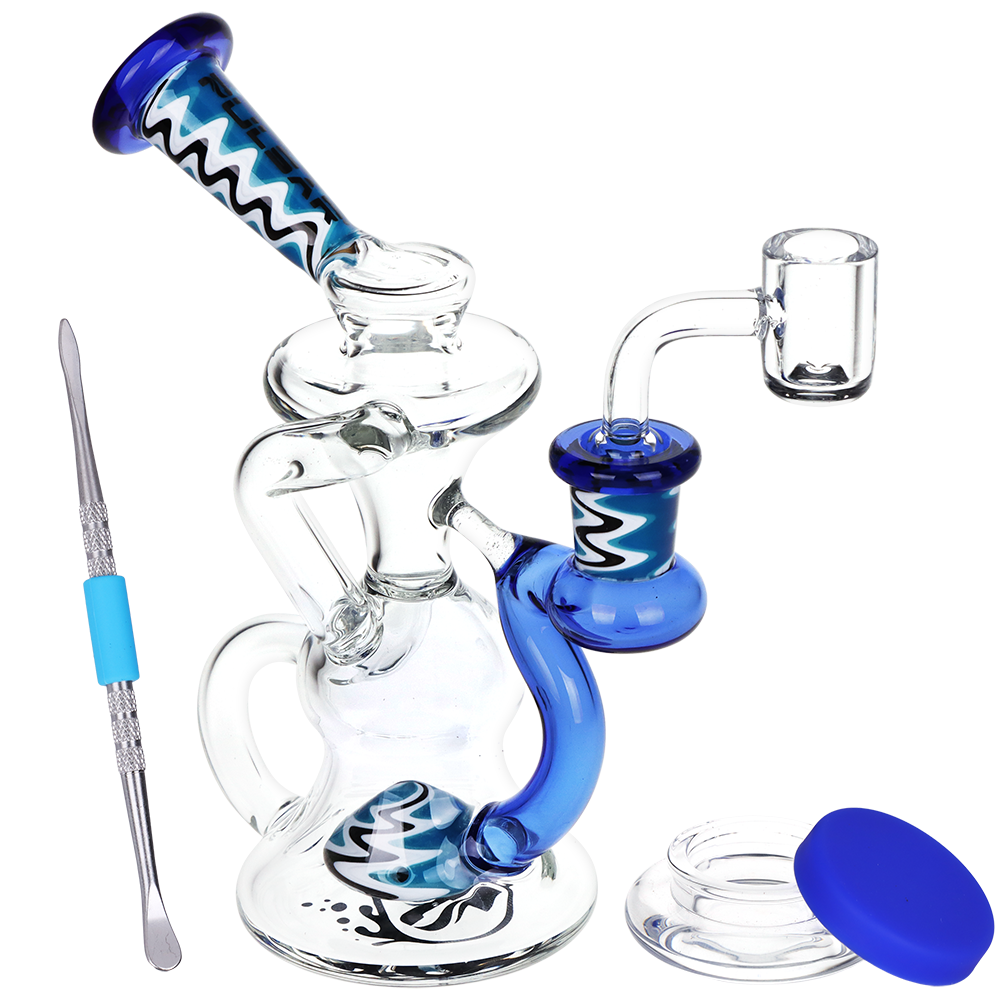 Pulsar Wig Wag Recycler Dab Rig Set | Blue