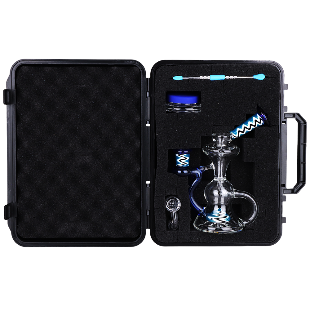 Pulsar Wig Wag Recycler Dab Rig Set | Padded Travel Case