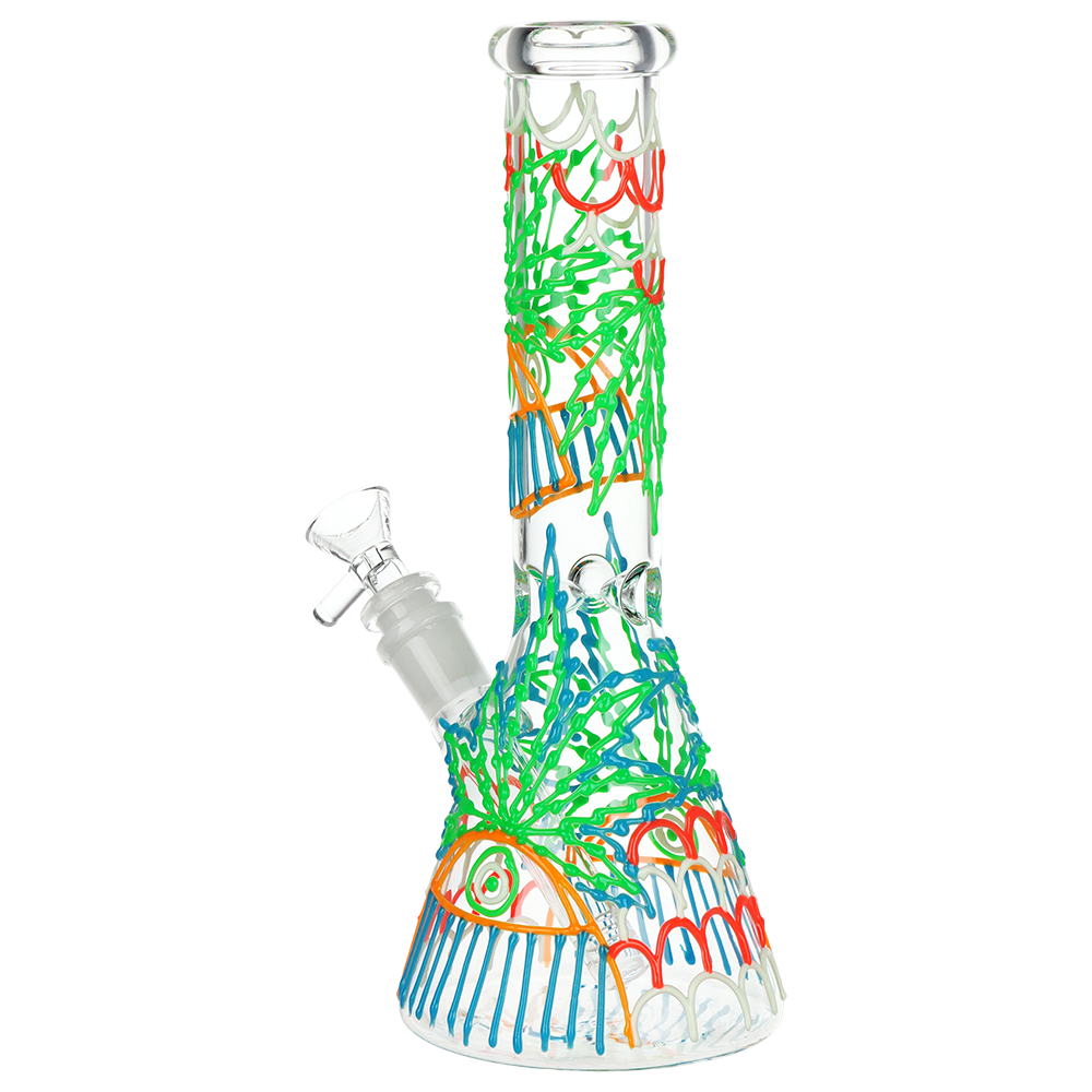 SeshGear 420 Drizzle Glow Beaker Bong | Back View