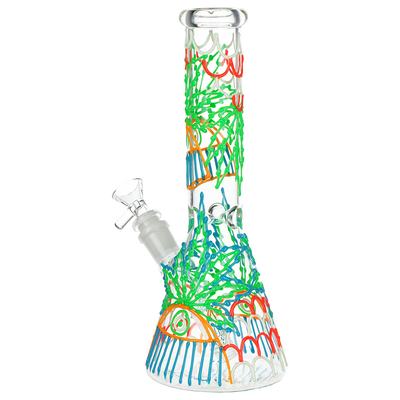 SeshGear 420 Drizzle Glow Beaker Bong | Back View