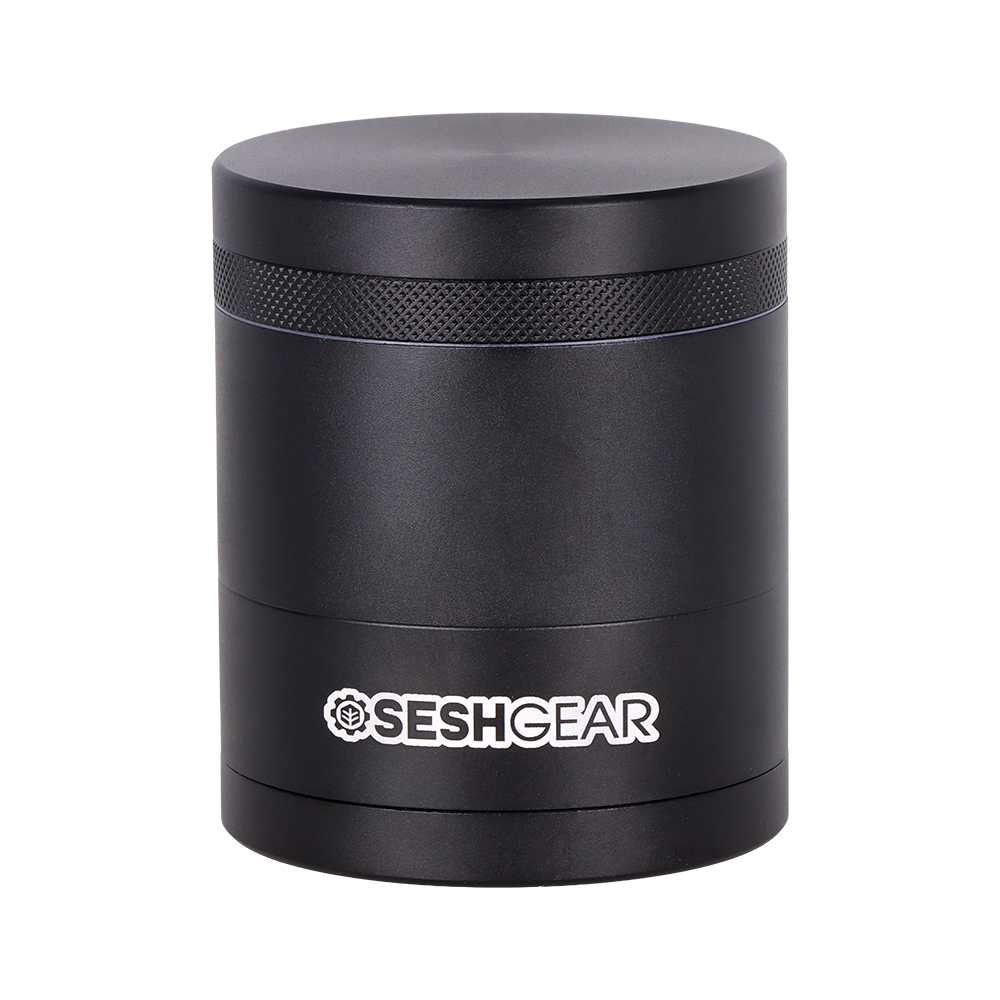 SeshGear Aluminum Mill Grinder | 5pc | Black Side View