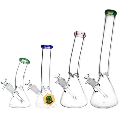 SeshGear Classic Glass Bent Neck Beaker Bong | All Sizes Group