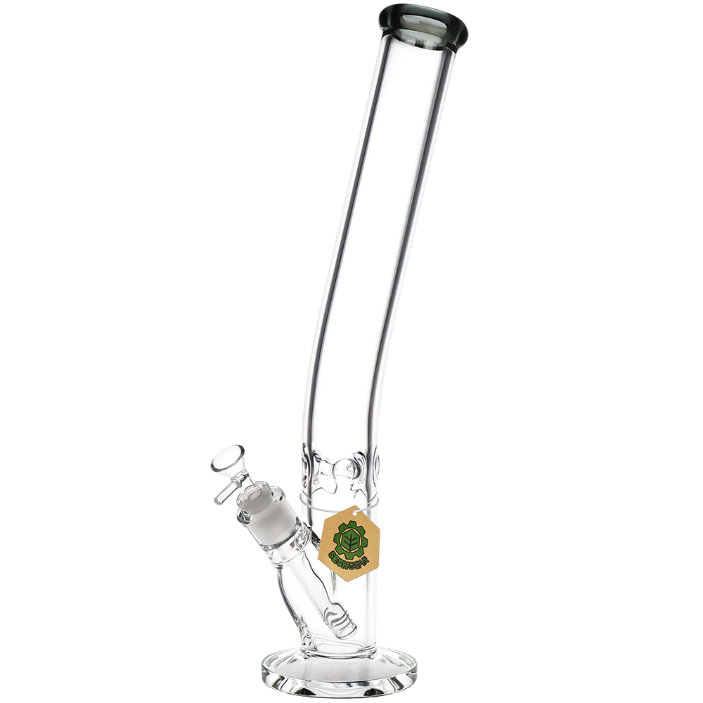 SeshGear Classic Glass Bent Neck Straight Tube Bong | Extra Large Size | Front View