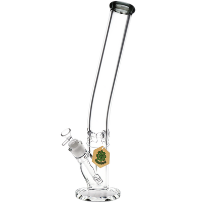 SeshGear Classic Glass Bent Neck Straight Tube Bong | Extra Large Size | Front View