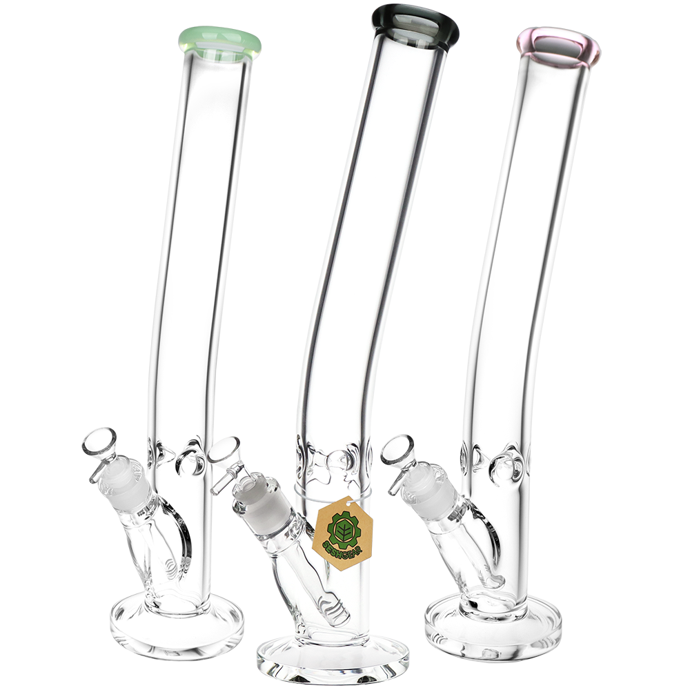 SeshGear Classic Glass Bent Neck Straight Tube Bong | Extra Large Size | Group