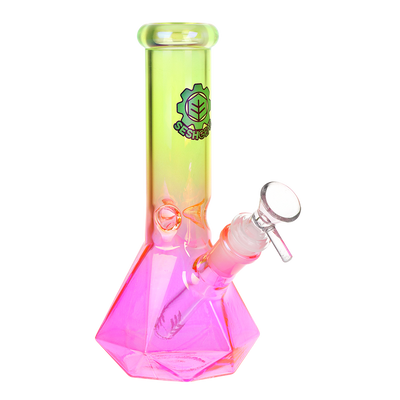 SeshGear Ombre Diamond Beaker Bong | Yellow Pink