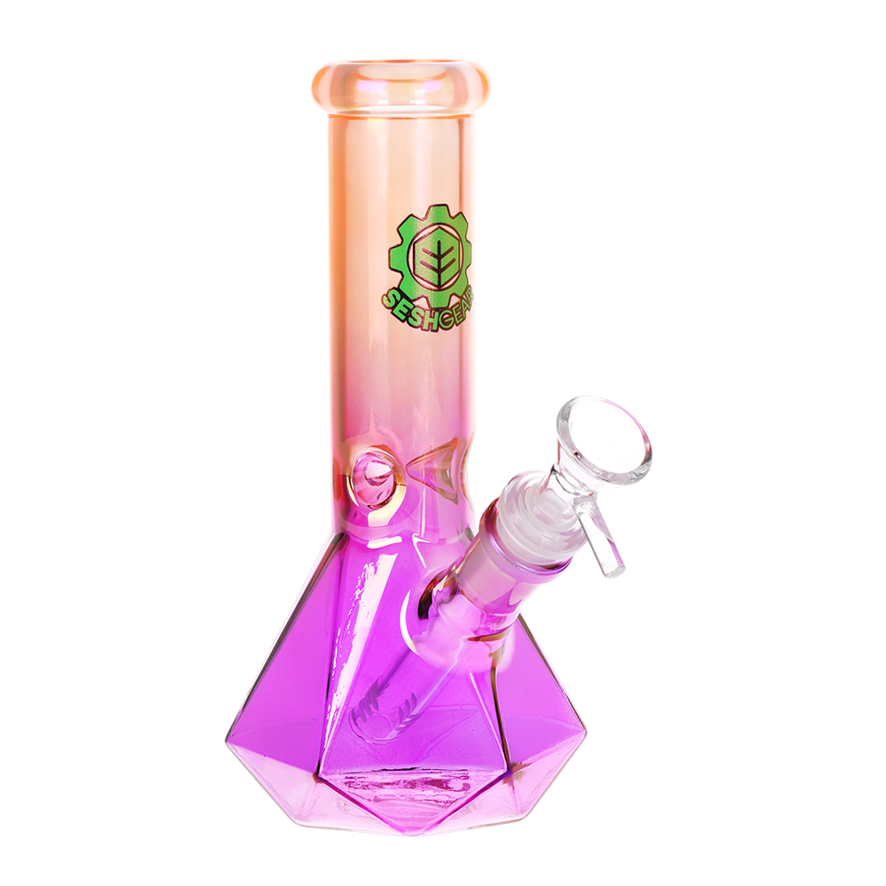 SeshGear Ombre Diamond Beaker Bong | Peach Purple