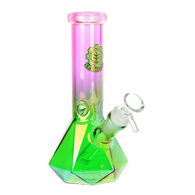 SeshGear Ombre Diamond Beaker Bong | Pink Green