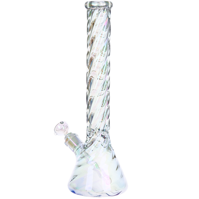 SeshGear Iridescent Twist Beaker Bong | Large Size | Back View