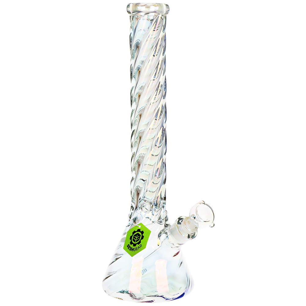 SeshGear Iridescent Twist Beaker Bong | Large Size | Front View