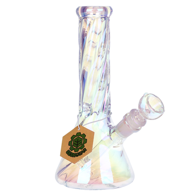 SeshGear Iridescent Twist Beaker Bong | Small Size | Front View