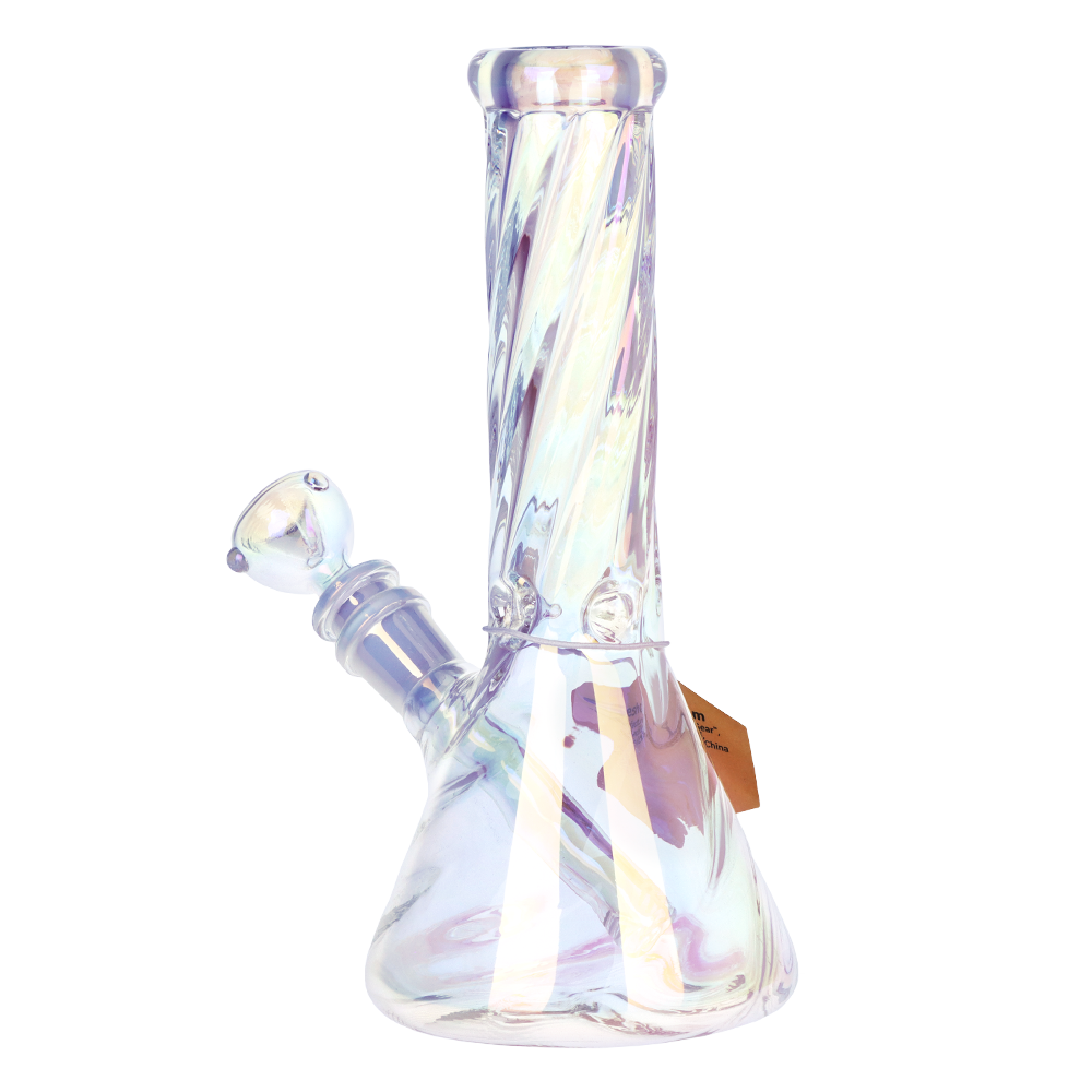 SeshGear Iridescent Twist Beaker Bong | Small Size | Back View