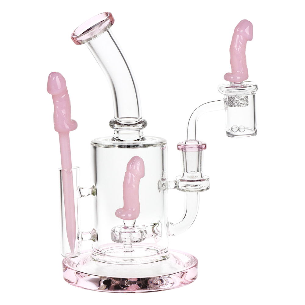 SeshGear Perky in Pink Dab Rig Set | Back View