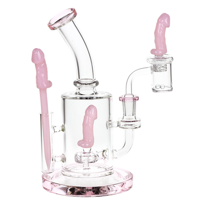 SeshGear Perky in Pink Dab Rig Set | Back View