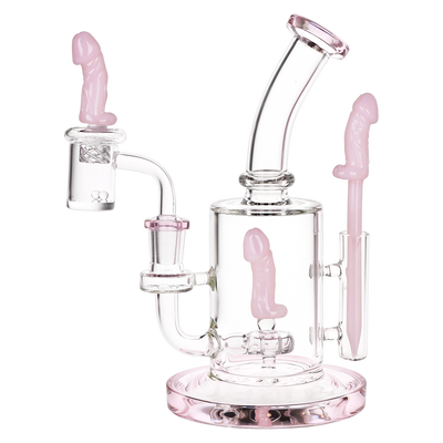 SeshGear Perky in Pink Dab Rig Set | Front View