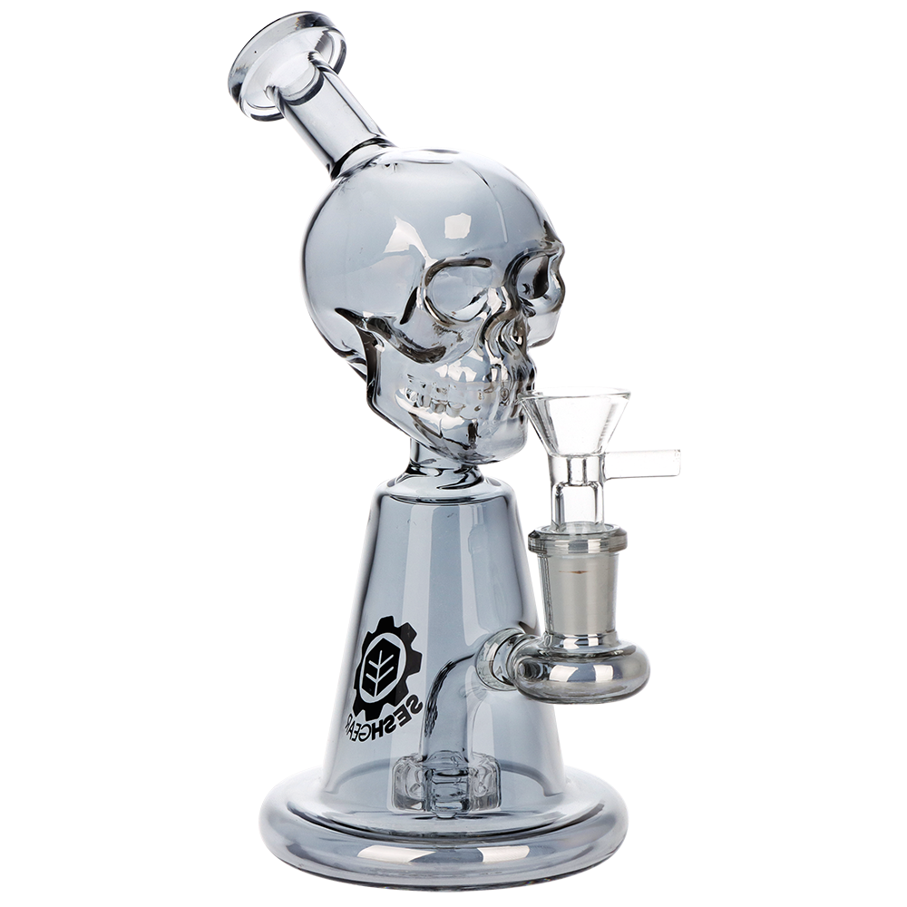SeshGear Skull Electroplated Bong | Front View