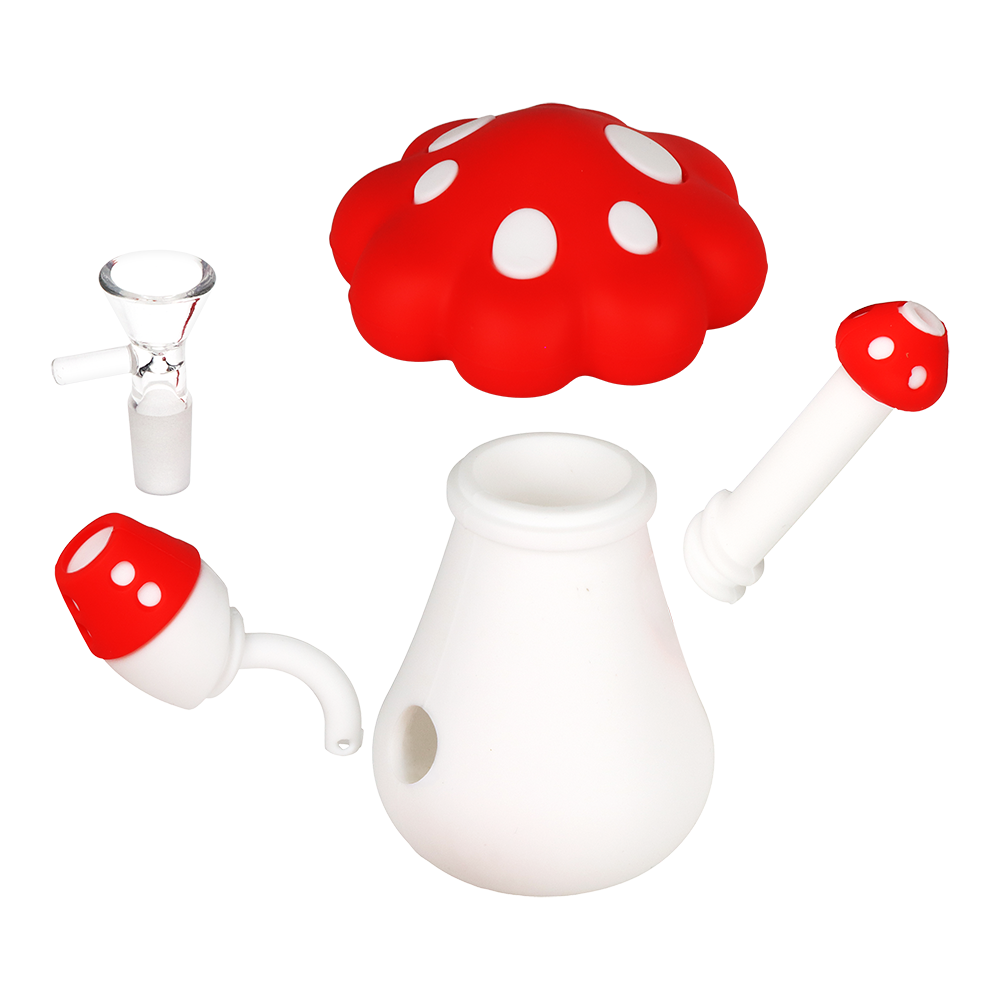 SeshGear Spotted Shroom Silicone Bong | Pieces