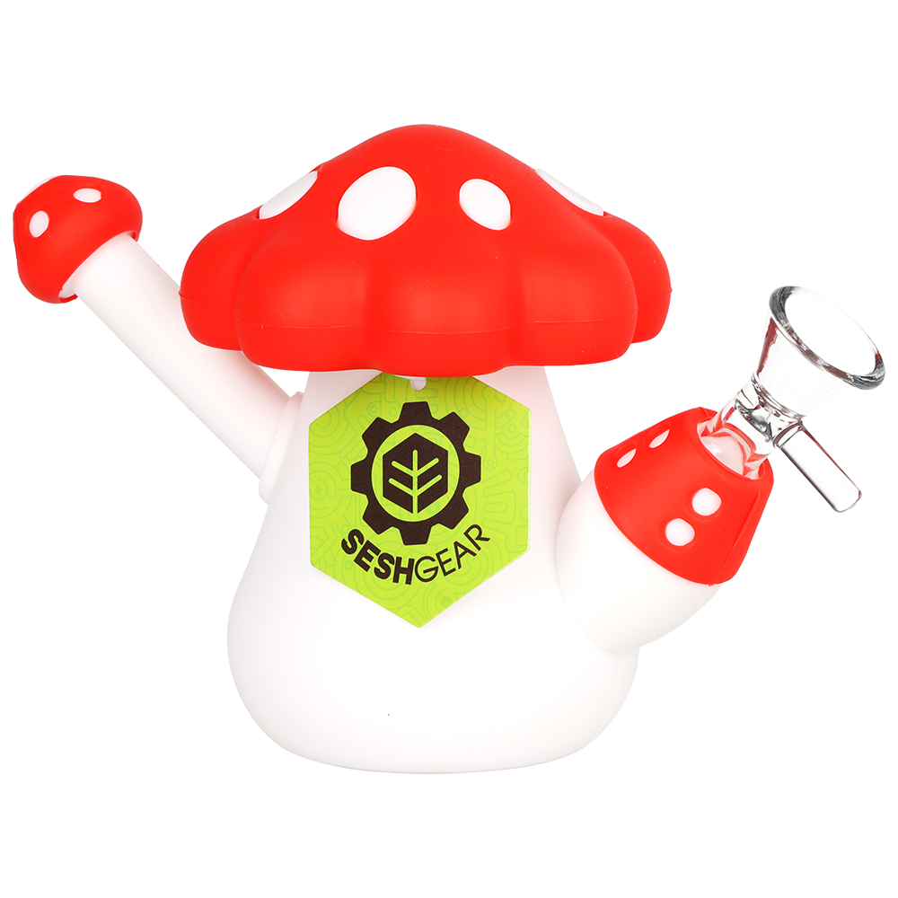 SeshGear Spotted Shroom Silicone Bong | Front View