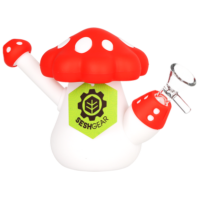 SeshGear Spotted Shroom Silicone Bong | Front View