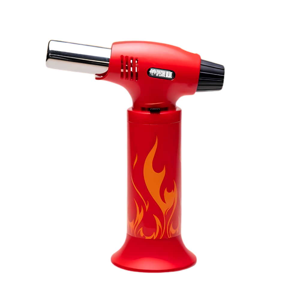 Special Blue Inferno Pro Torch Lighter | Flame On Red