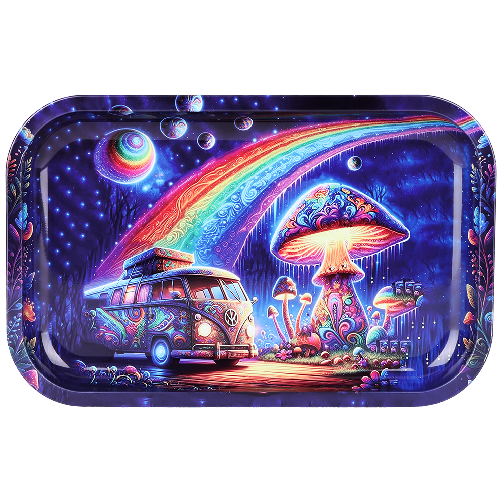 Trippy Space Van Metal Rolling Tray