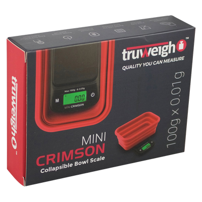 Truweigh Mini Crimson Collapsible Bowl Scale | Packaging